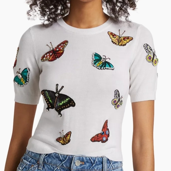 ALICE + OLIVIA Butterfly Top - Picture 3 of 6